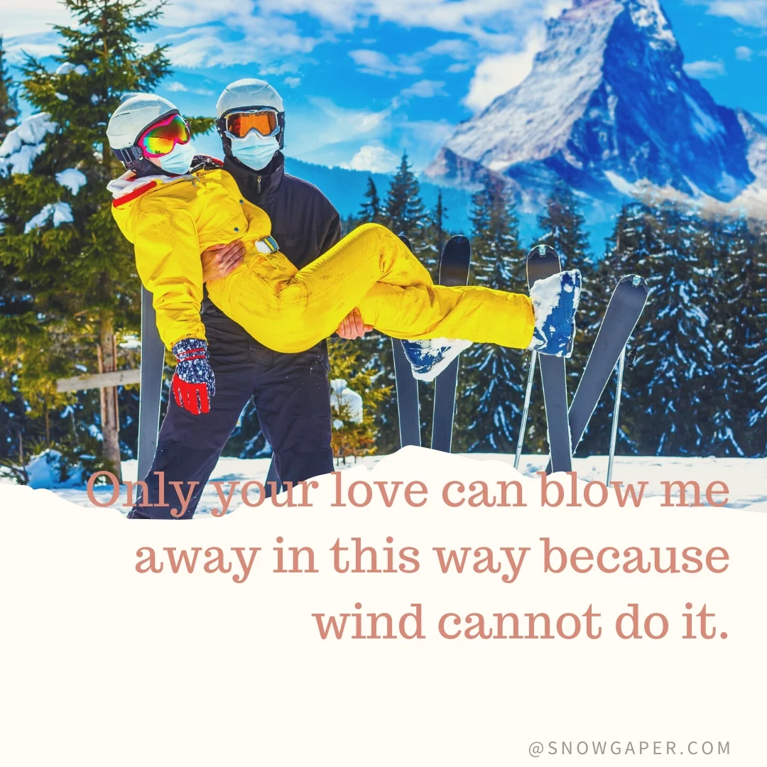 Only your love can blow me away in this way because wind cannot do it.