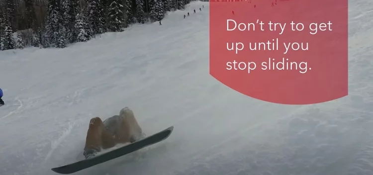 Avoid trying to get up while sliding