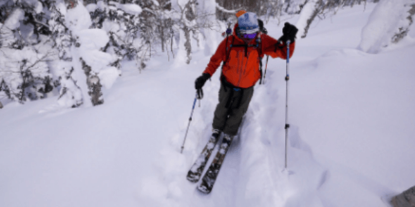 A Man At Mt. Furano Backcountry Ski Touring (Hokkaido, Japan)